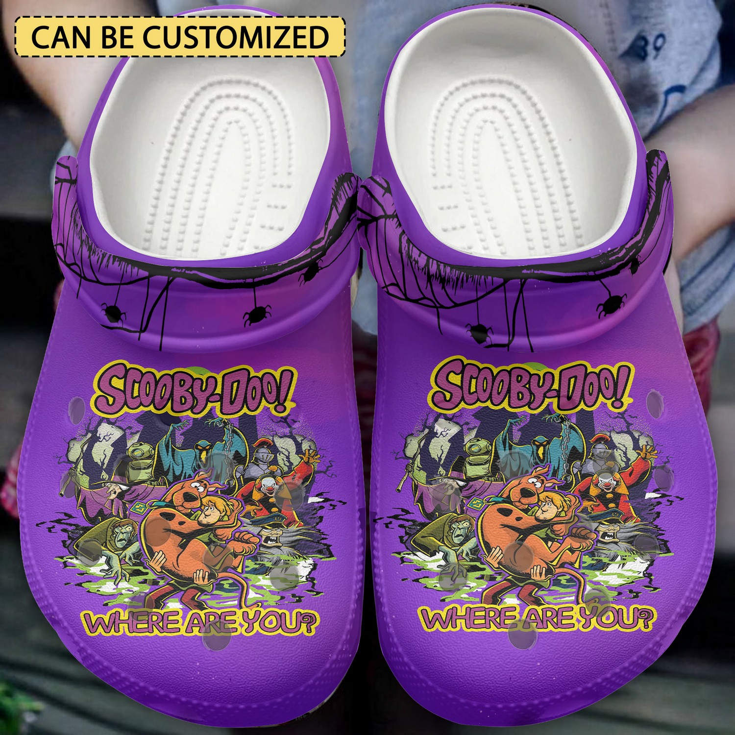 custom name scooby doo cartoon where are you violet clogs for kids and adults clogs for kids and adults pdthl