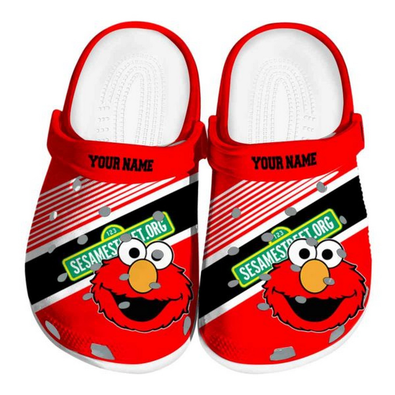 custom name sesame street vibrant dual tone clogs for kids 26 adults h5zfb