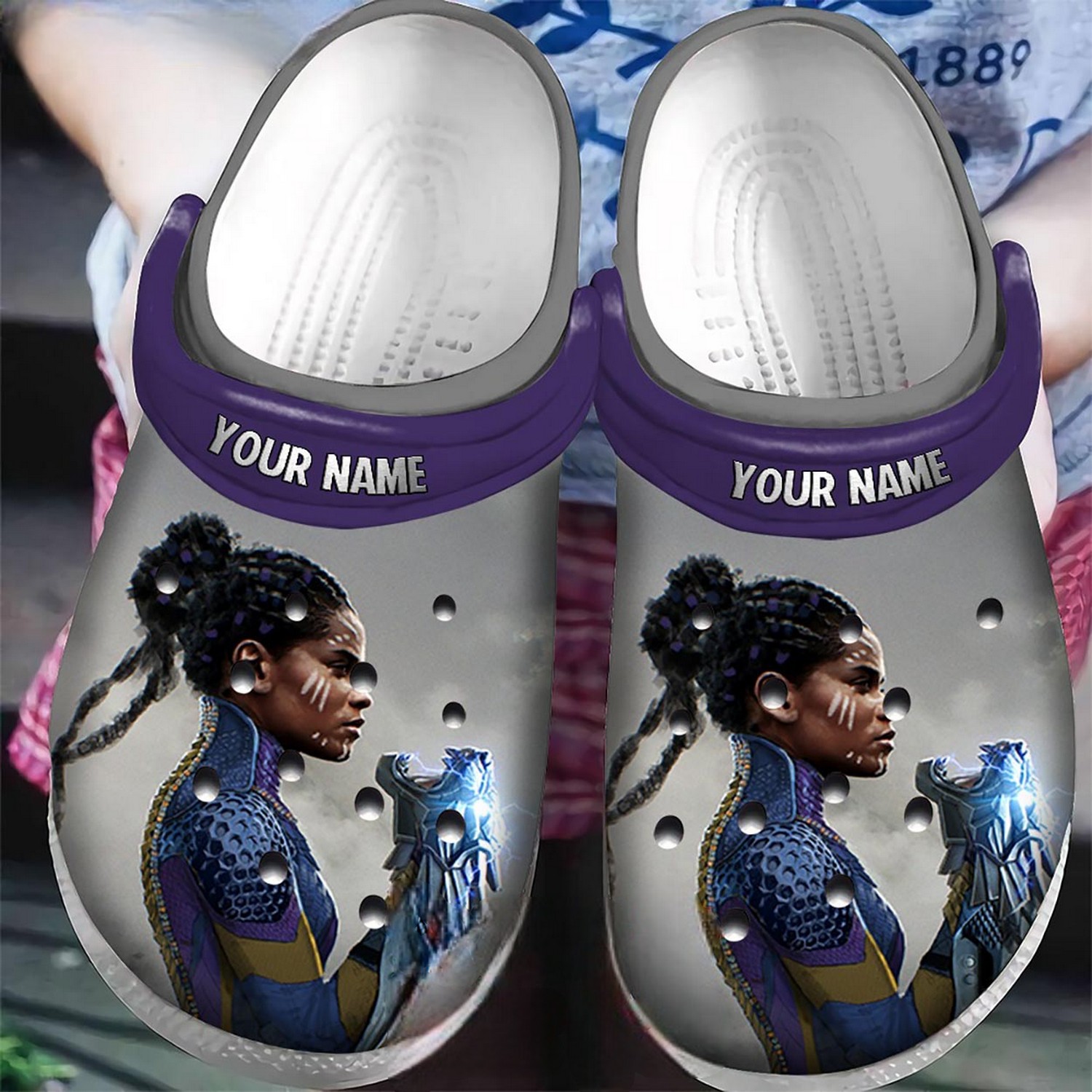 custom name shuri the most intelligent girl of wakanda black panther clogs for kids 26 adults ssswk