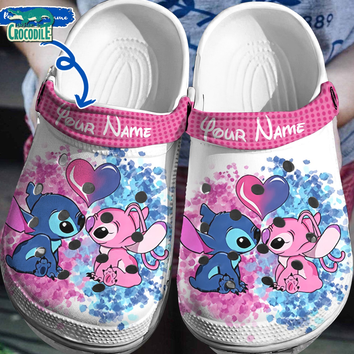 custom name shyness kiss stitch and angel clogs for kids 26 adults ukdys