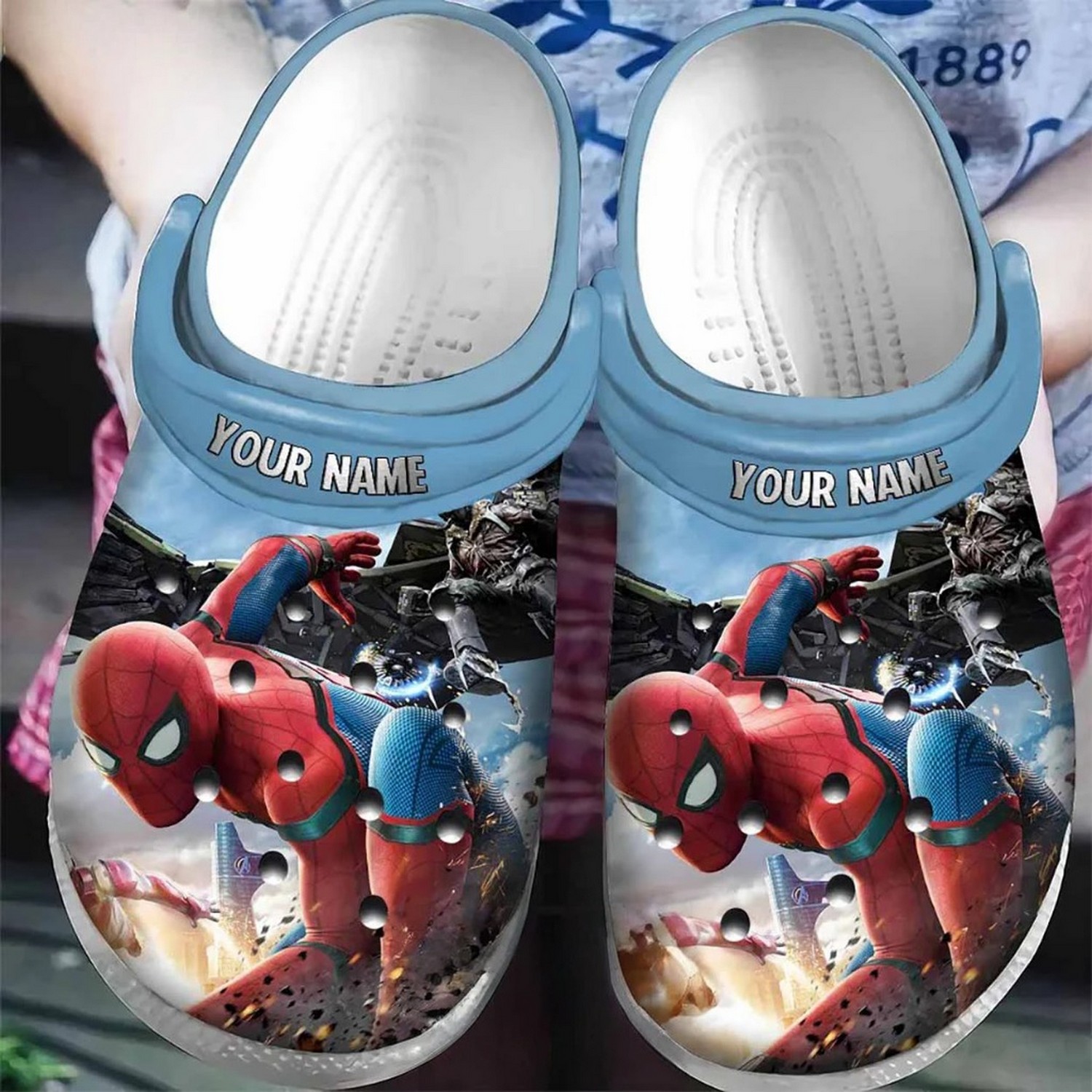 custom name spiderman homecoming clogs for kids and adults oyvcf