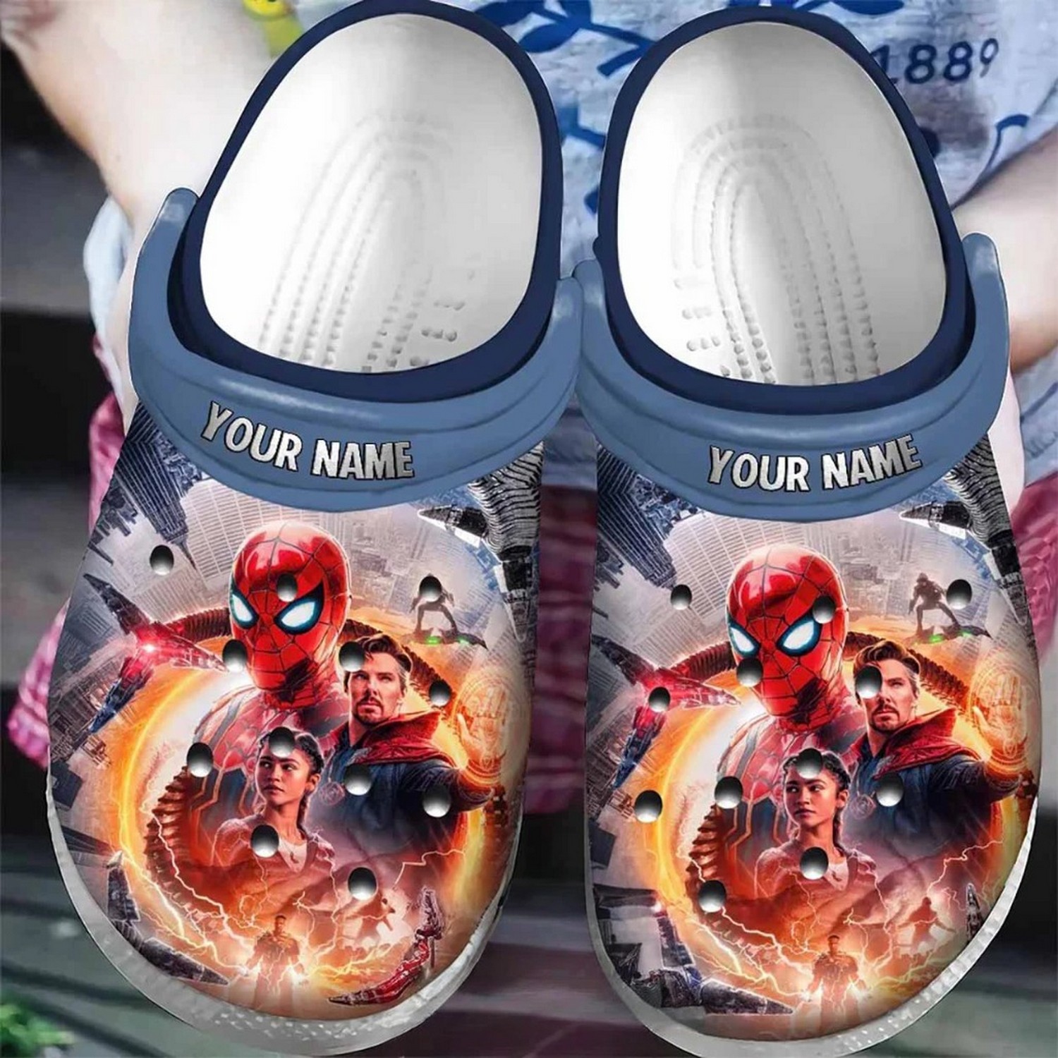 custom name spiderman no way home clogs for kids and adults kmyl2
