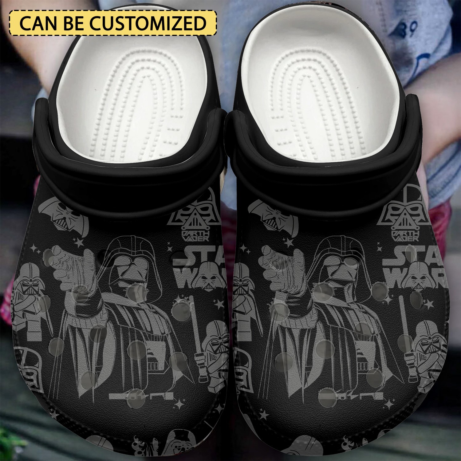 custom name star wars movie black clogs fast shipping available xfvt0