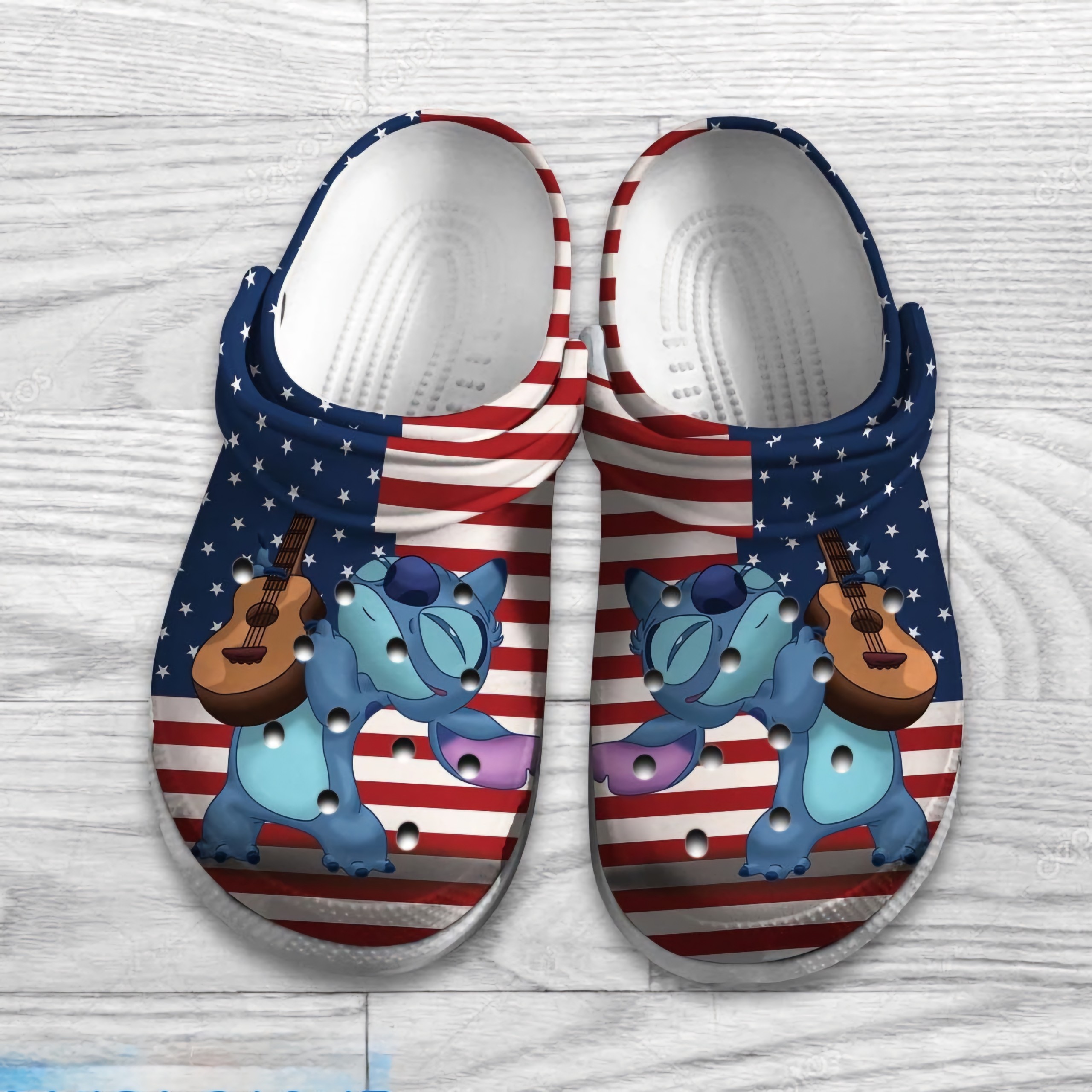 custom name stitch love american and ghita clogs for kids and adults s3itc
