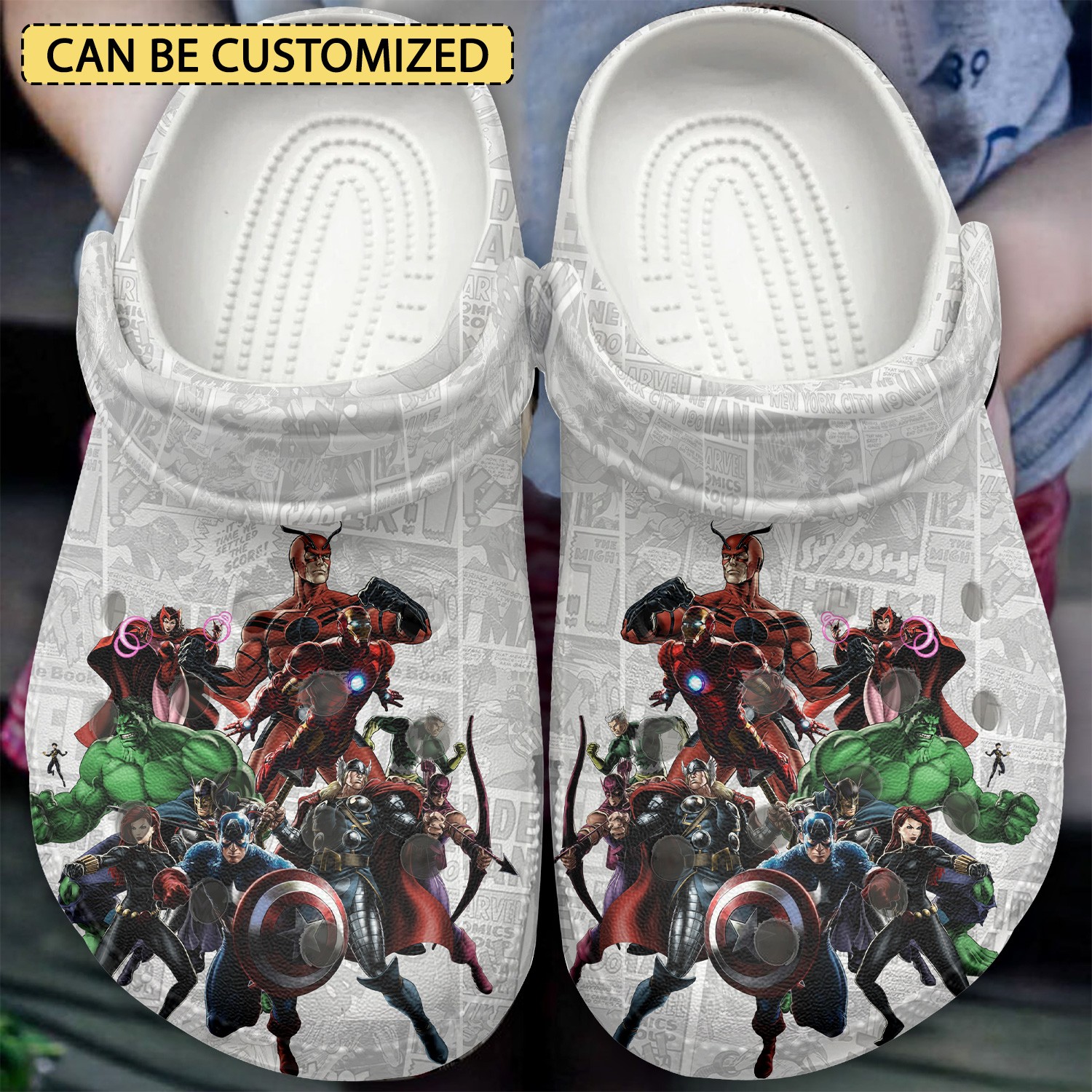 custom name the avengers cartoon movie clogs fast shipping available vv30v