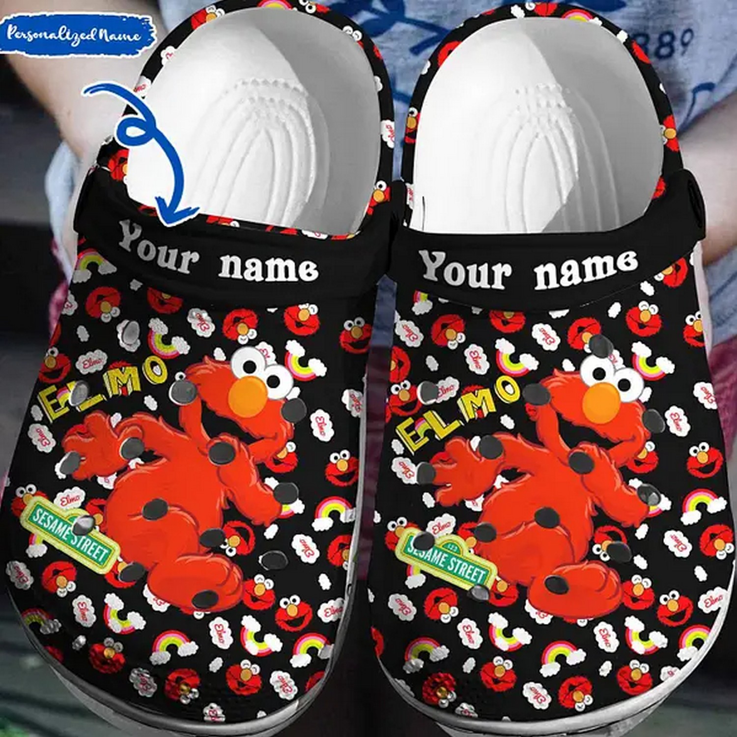 custom name the muppets elmo sesame street clogs for kids and adults 08xda