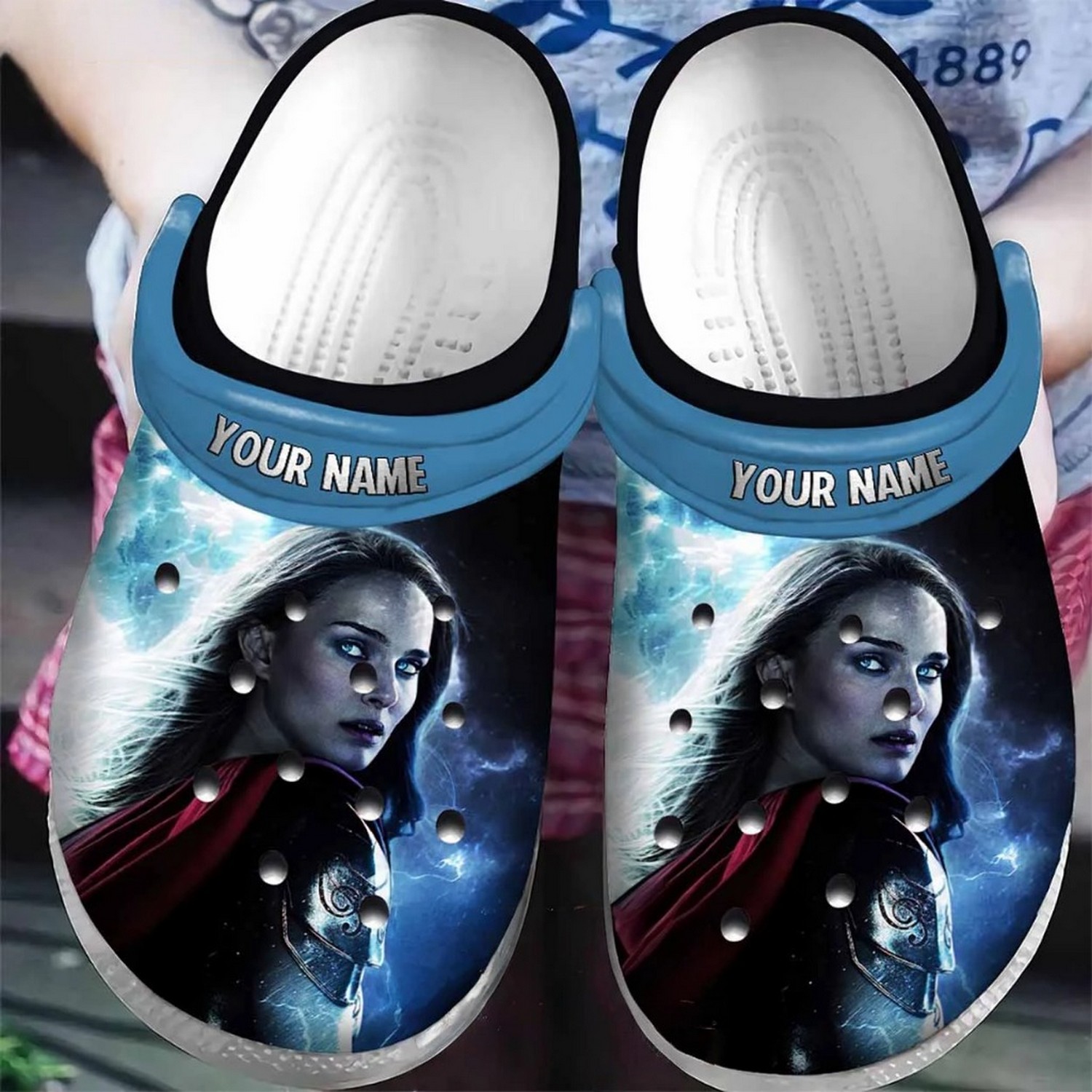 custom name thor jane foster clogs for kids and adults p5jb8