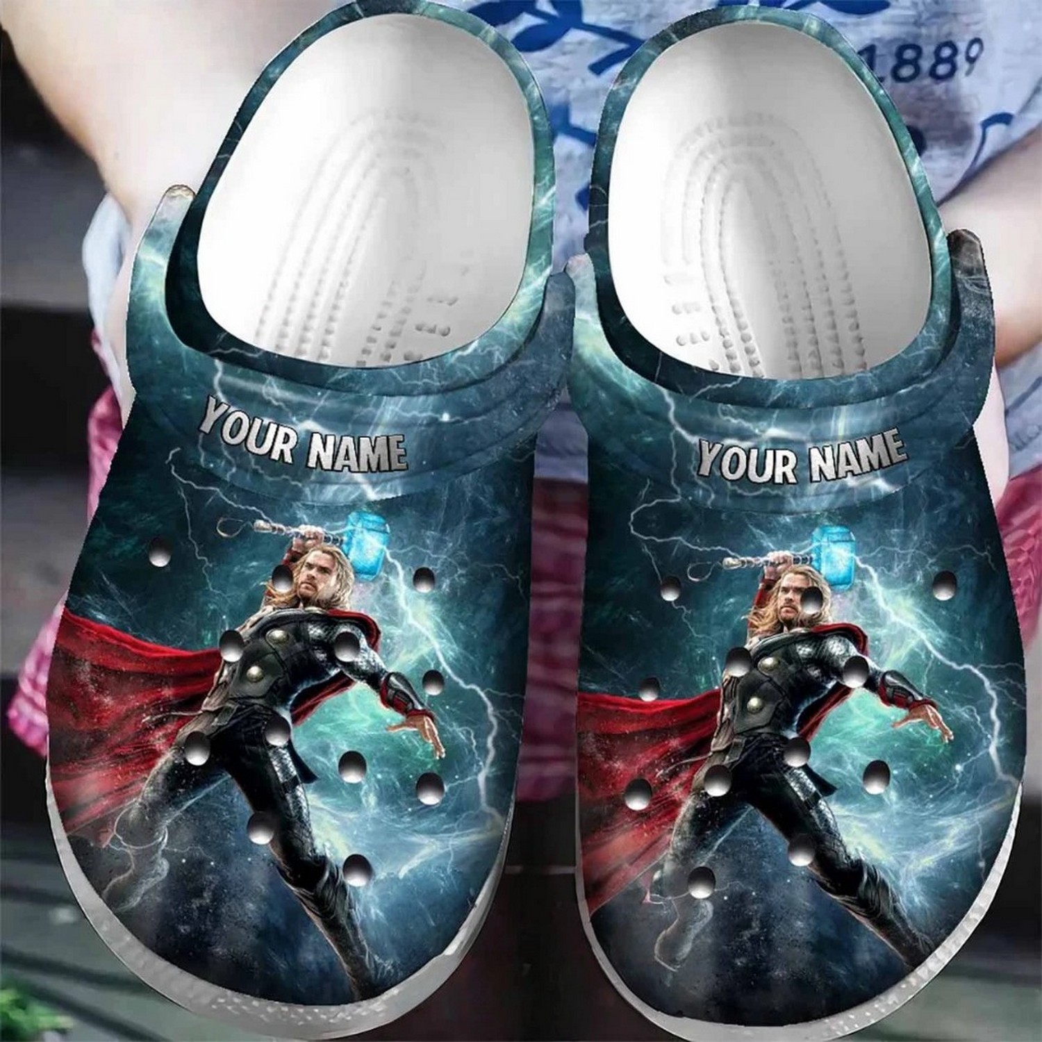 custom name thor storm clogs for kids 26 adults pfacu