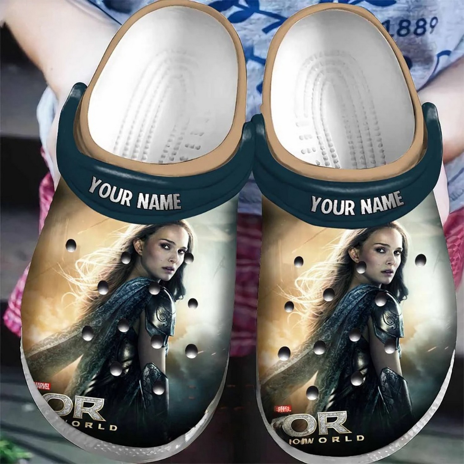 custom name thor the dark world jane foster clogs for kids and adults d8t27