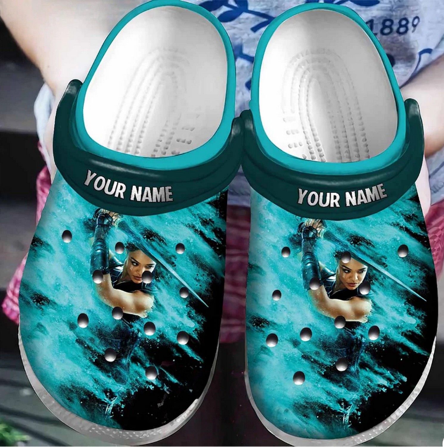 custom name thor the dark world valkyrie galaxy warrior clogs for kids and adults e6dfr