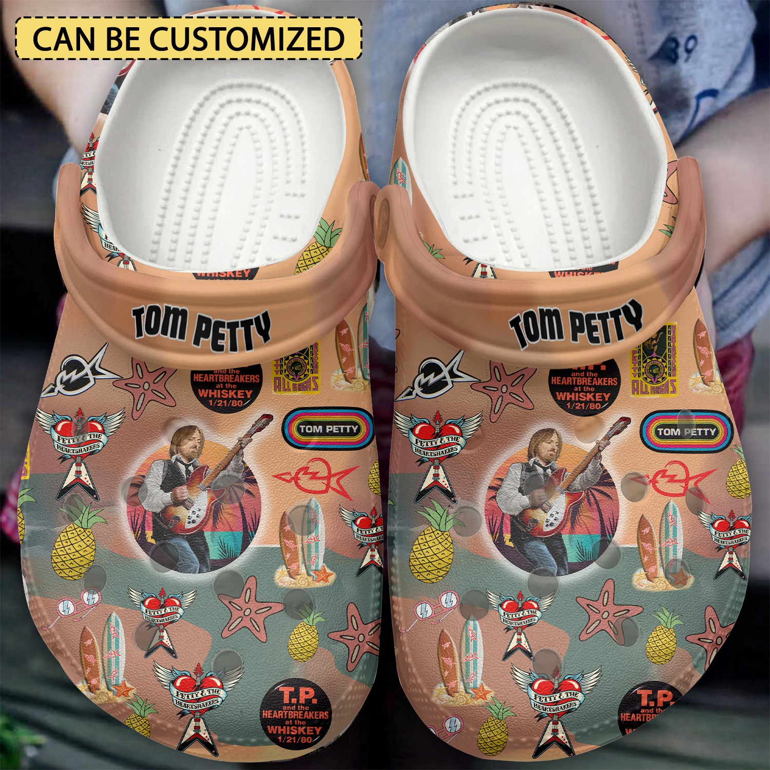 custom name tom petty music and cute cartoon pattern clogs for kids and adults 2e5bb