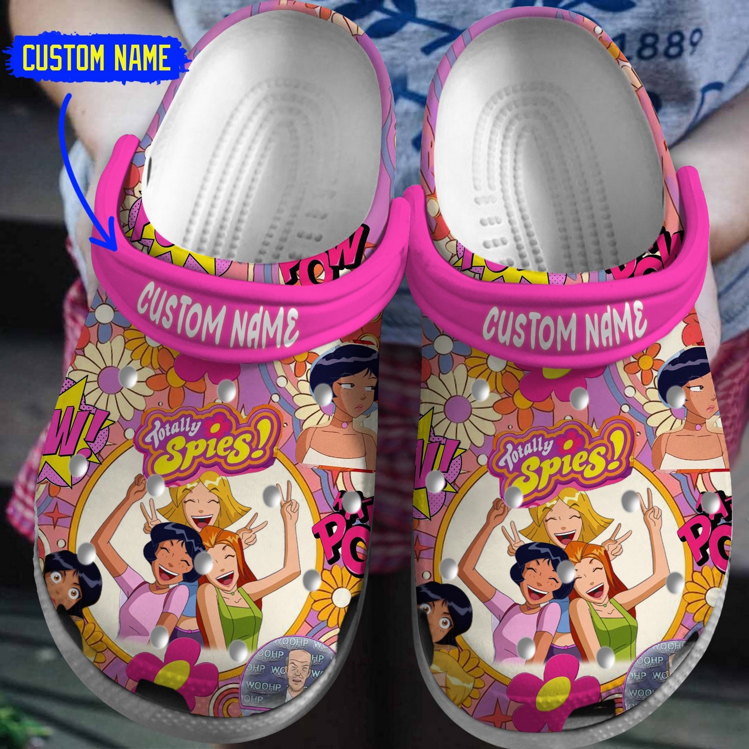 custom name totally spies tv series cartoon movie clogs fast shipping available 9bjij