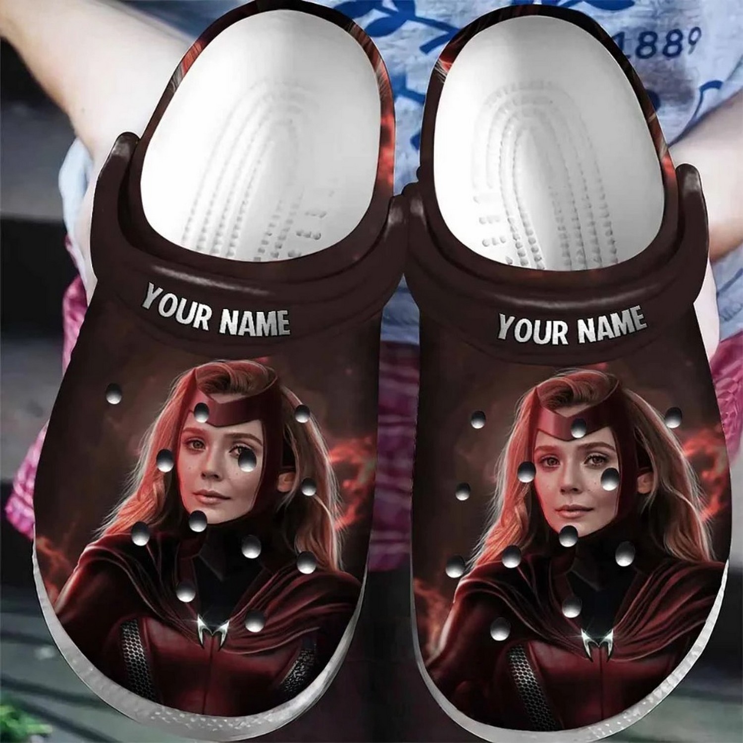 custom name wanda series marvel studio clogs for kids 26 adults vopp5