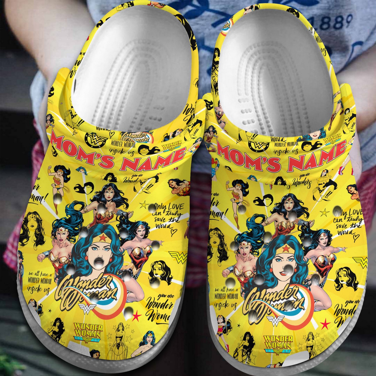 custom name wonder woman mother day clogs fast shipping service available o3x9s