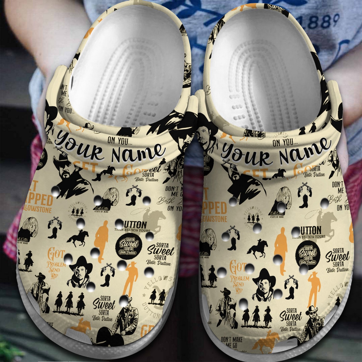 custom name yellowstone tv series got problem send rip begie clogs for kids 26 adults emawz
