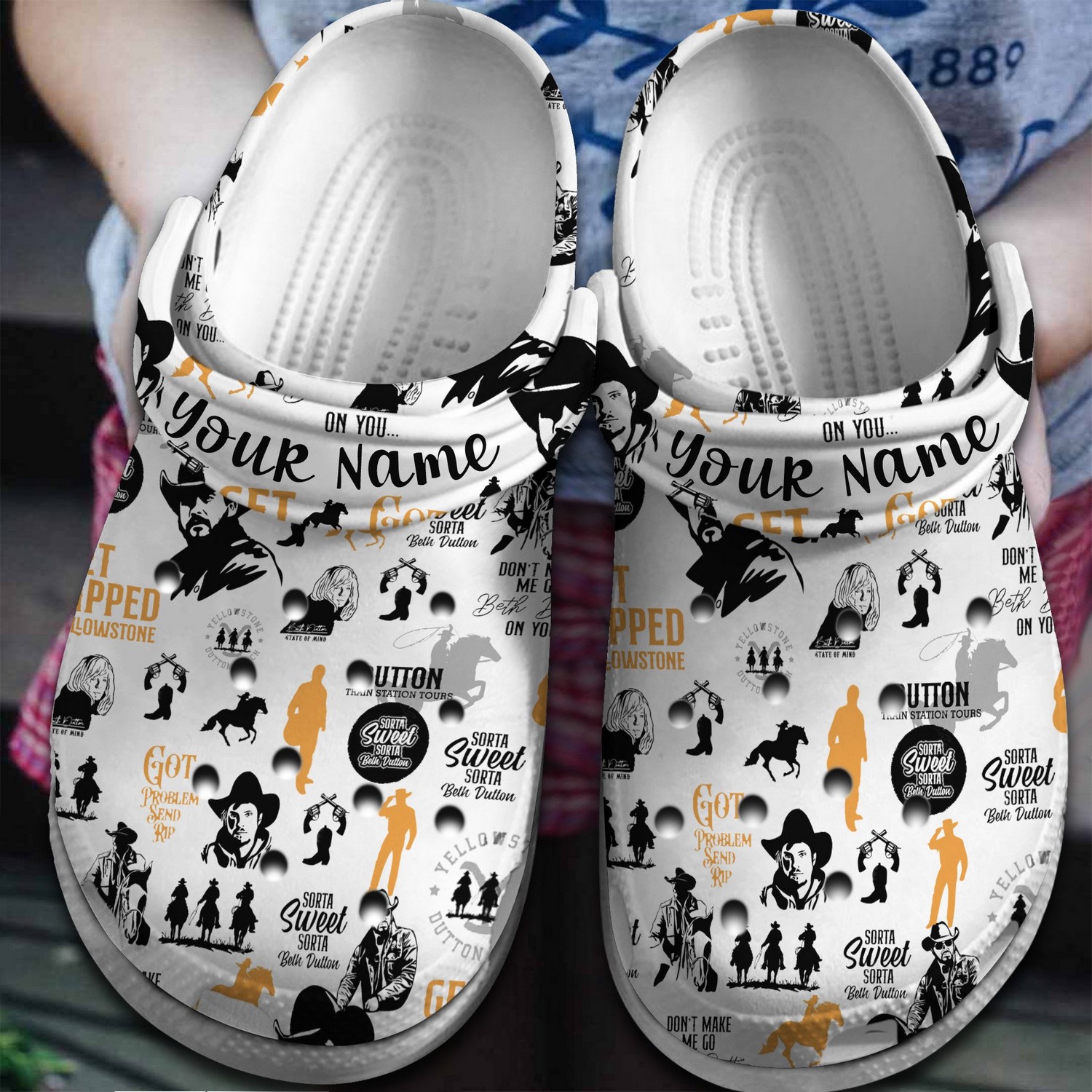 custom name yellowstone tv series got problem send rip clogs for kids 26 adults lguiq
