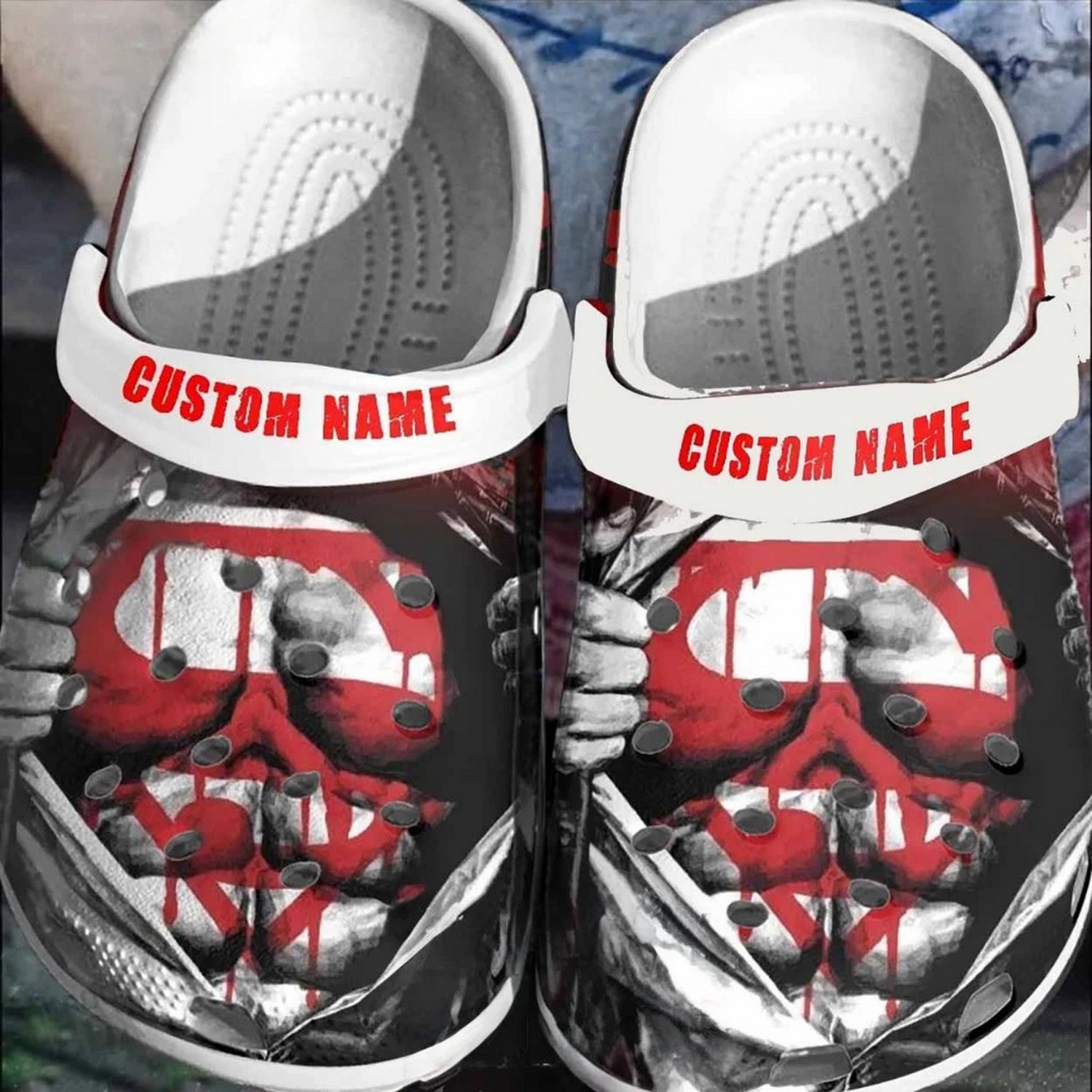 custom superman signal clogs for kids 26 adults mic0l