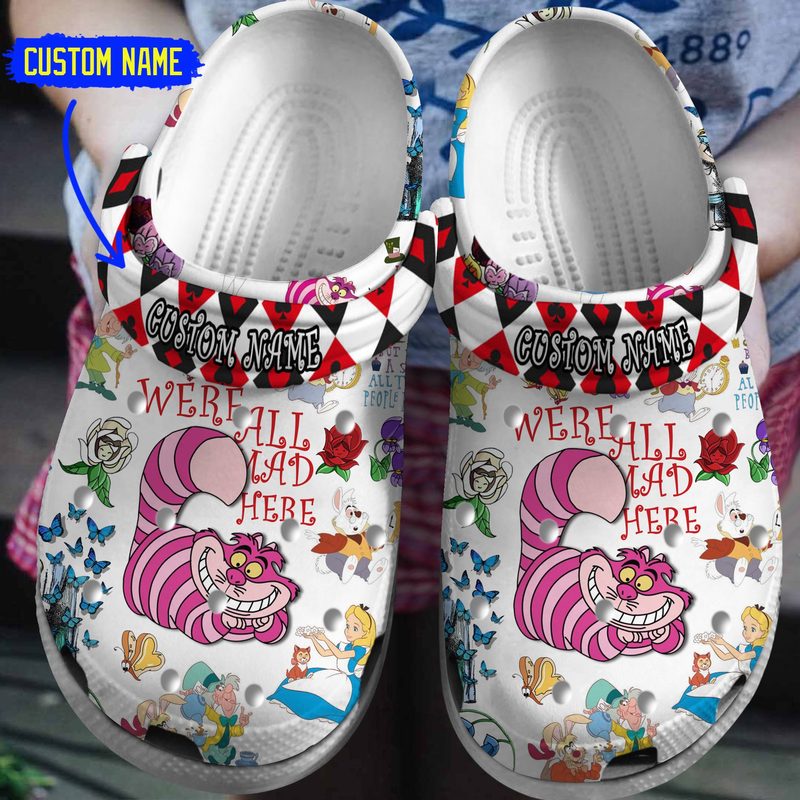customized alice in wonderland clogs for kids 26 adults spjw0