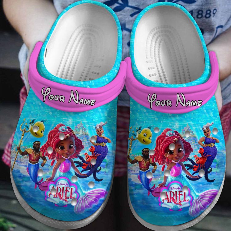customized clogs colorful cute ariel mermaid slippers udvc7