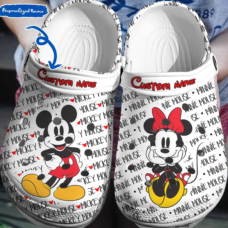 customized clogs cute couple mickey and minnie mouse classic clogs urz88