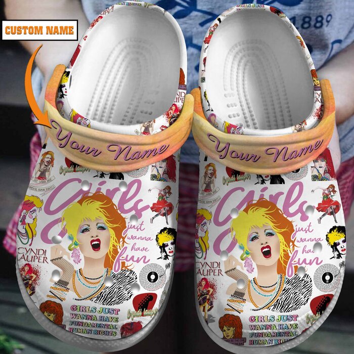 customized clogs singer cyndi lauper classic slippers sandals fyytr