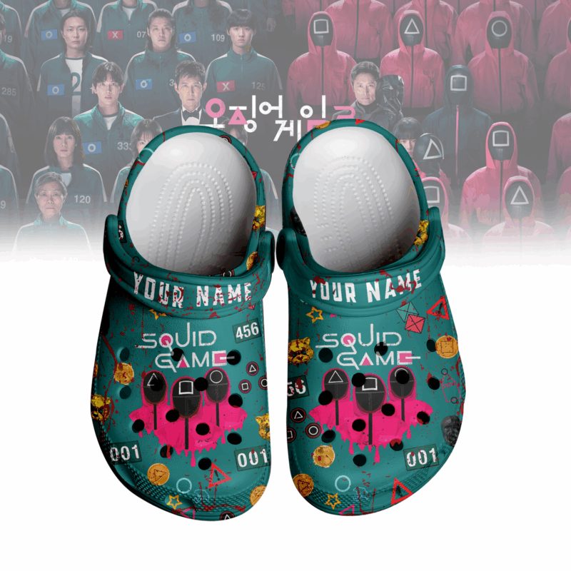 customized cool squid game movie green clogs shoes gtshz