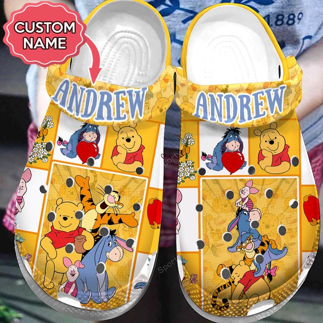customized crocs winnie the pooh and funny friends colorful clogs utknt