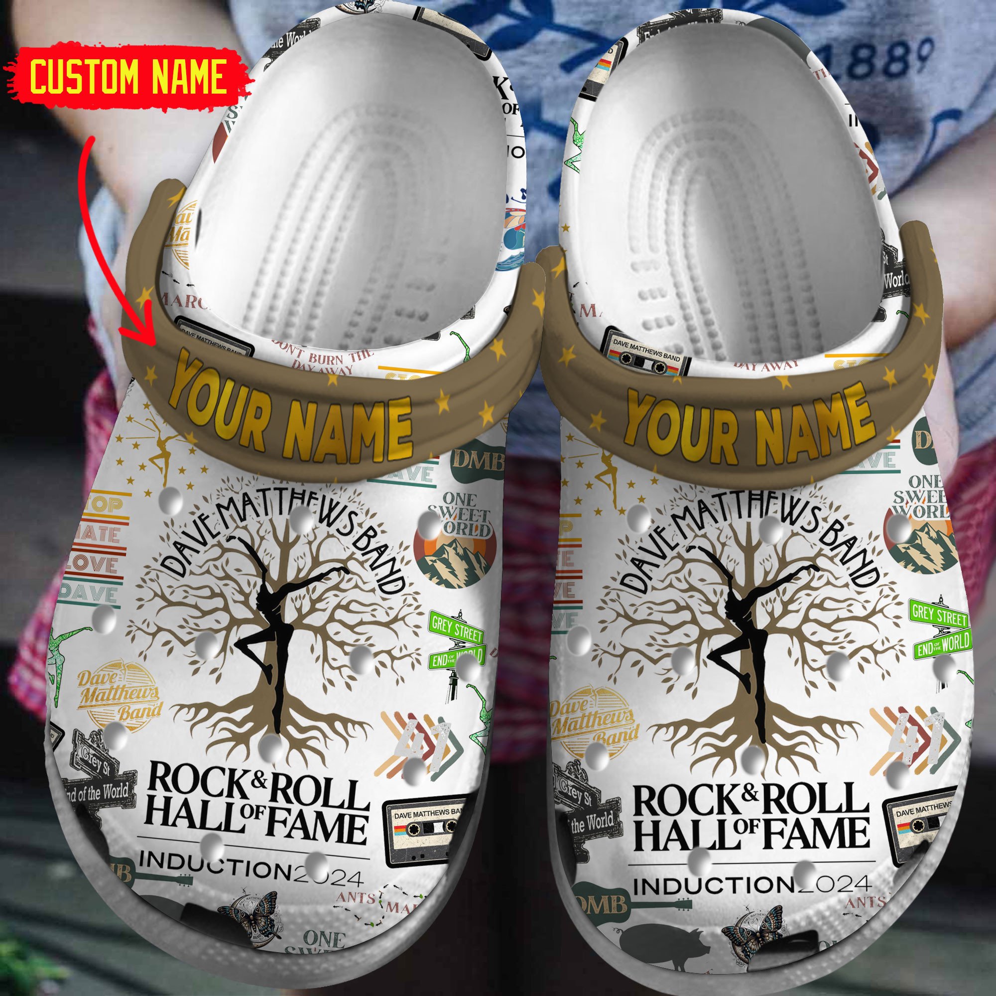 customized dave matthews rock 26 roll hall of fame music clogs ukzhc