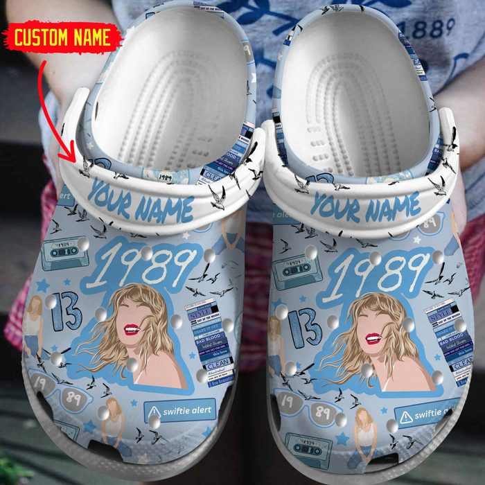 customized design taylor swift blue clogs shoes unique gift for swifties 0i1nh