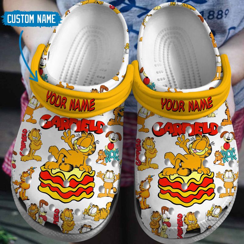 customized garfield clogs for kids 26 adults yxfpo