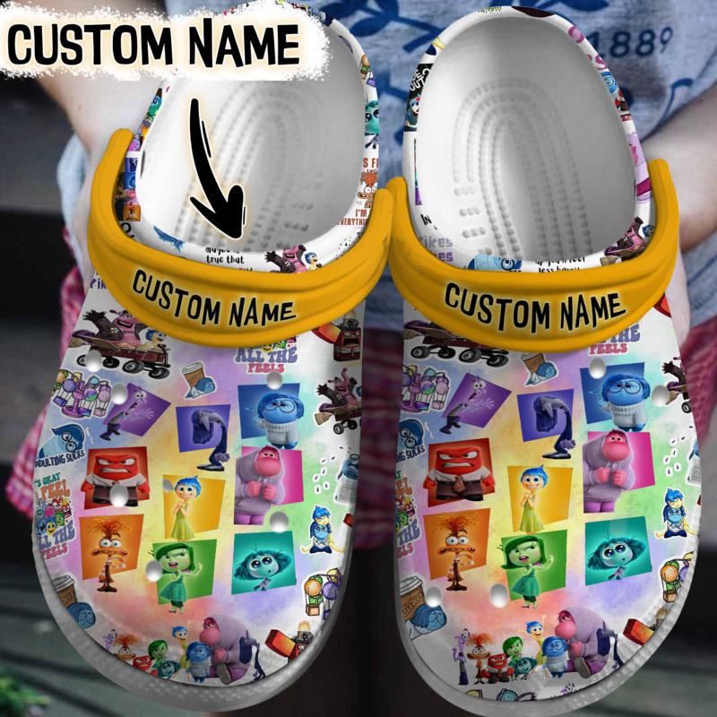 customized inside out colorful cartoon clogs for kids 26 adults pqco2