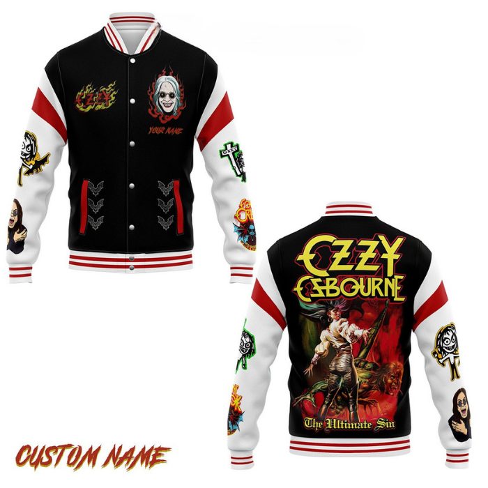 customized legendary ozzy osbourne baseball jacket ymkms