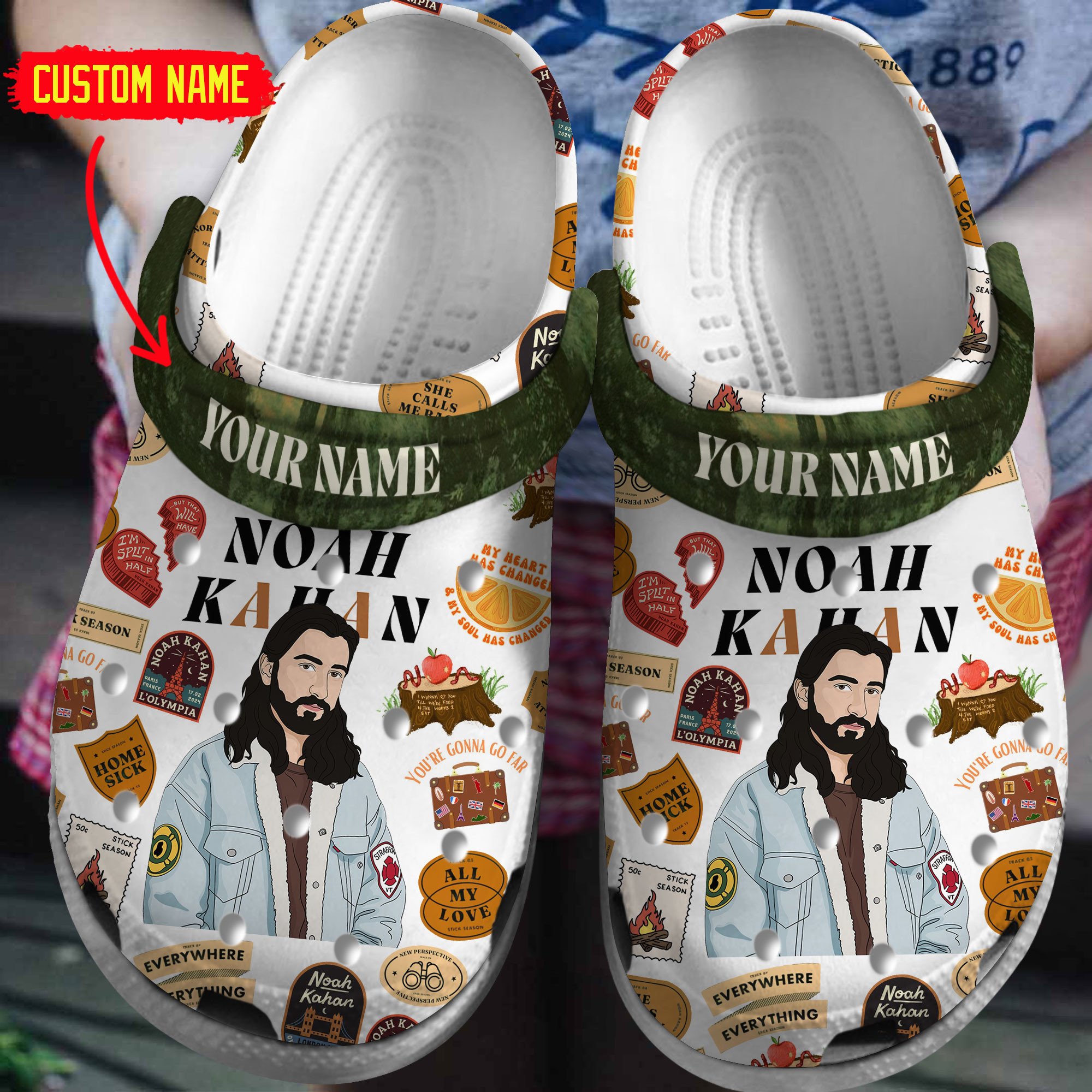 customized stylish shoes noah kahan music artist clogs fast shipping foujw