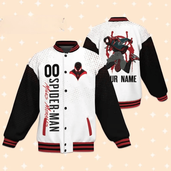 customized the amazing spider man miles morales baseball jacket rsg6i