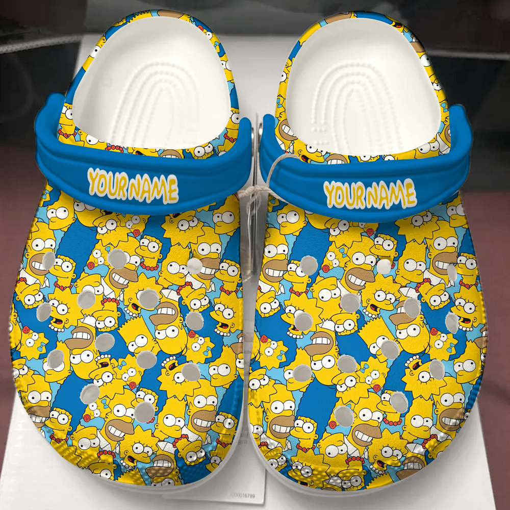 customized the simpsons family funny clogs for kids and adults wfctc