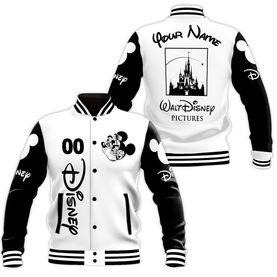 customized walt disney mickey mouse baseball jacket jllb9