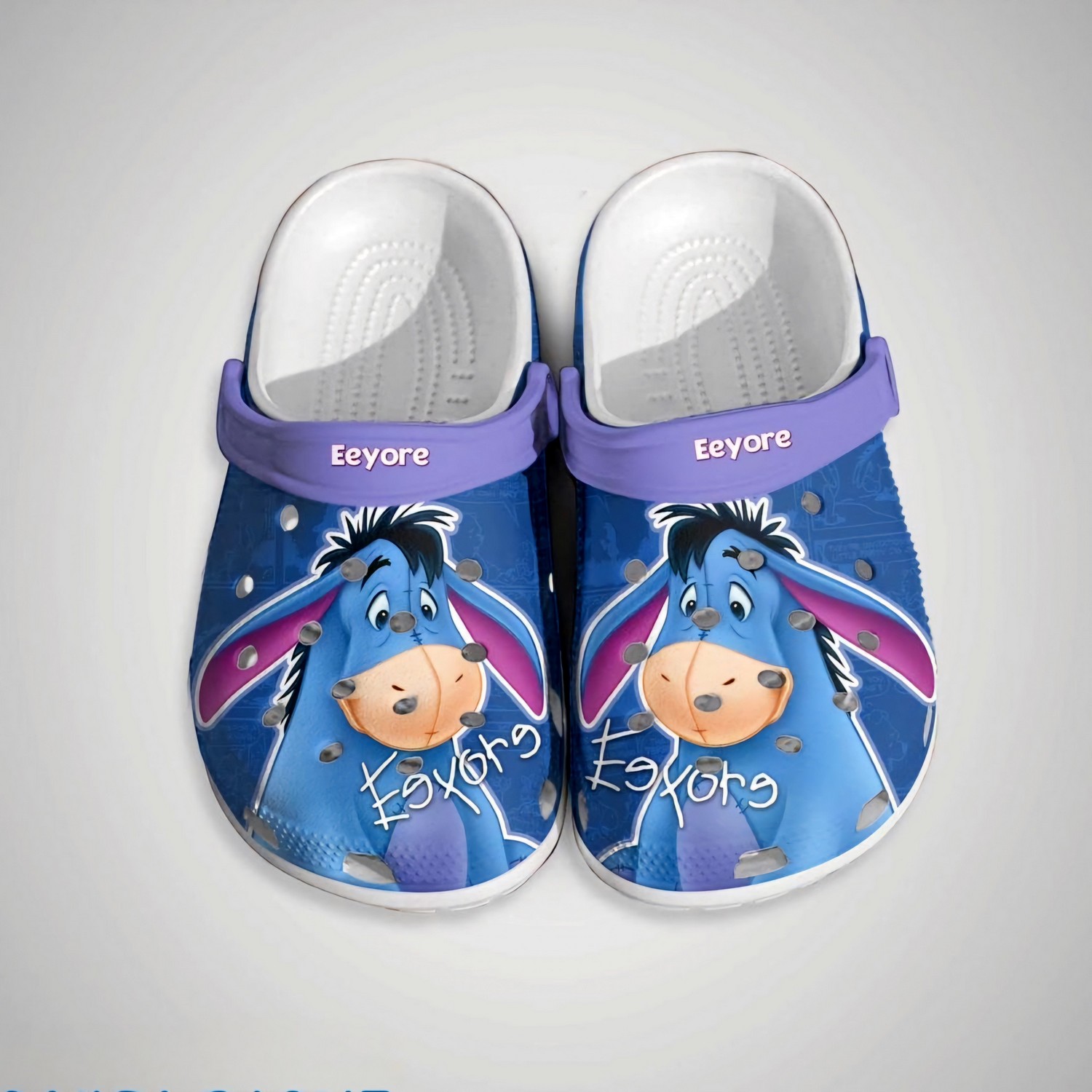 cute eeyore winnie the pooh blue clogs for kids and adults 5pamf