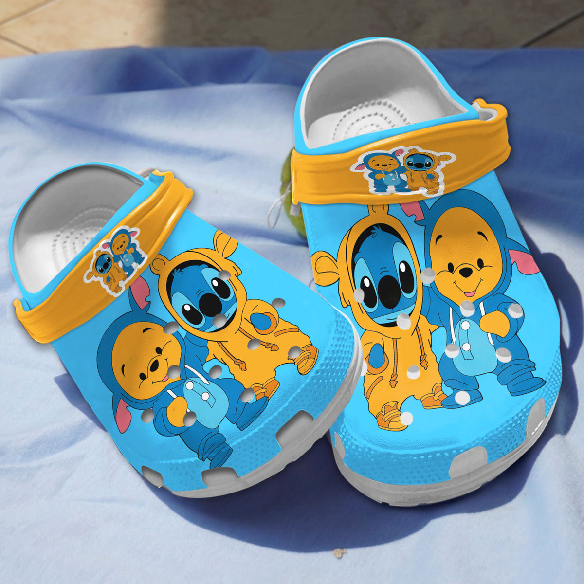 cute friends winnie the pooh and stitch clogs f3fac