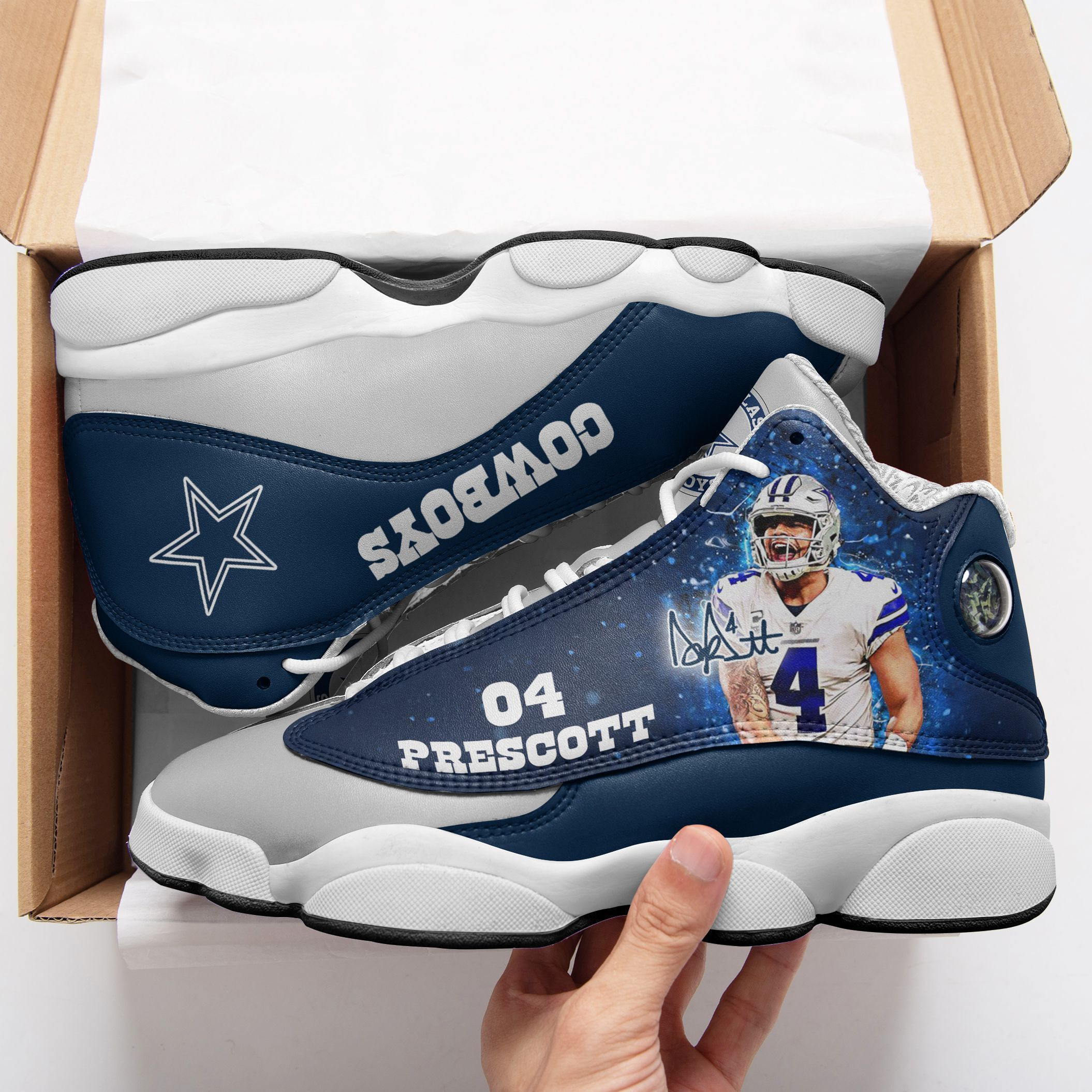 dak prescott dallas cowboys air jd13 sneakers 683 zpbyi