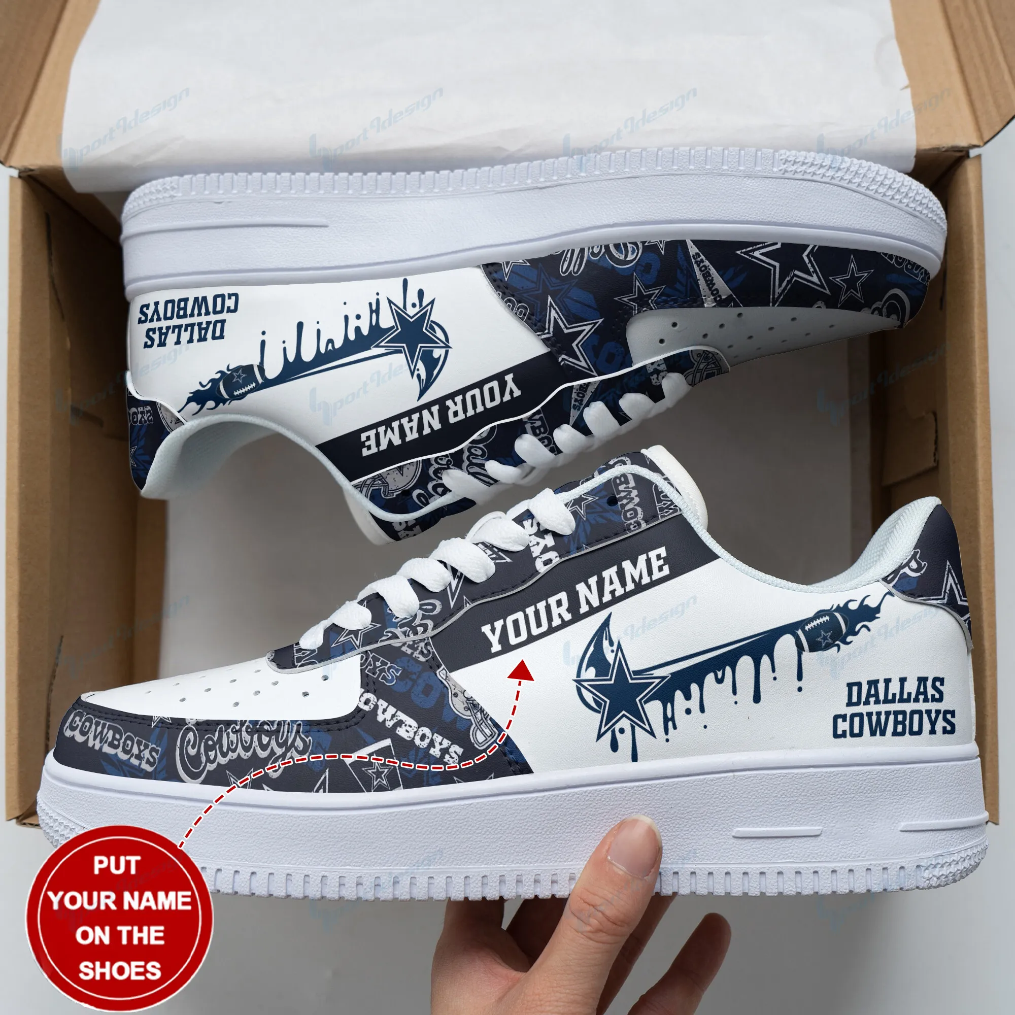 dallas cowboys personalized af1 shoes bg137 o9jj4