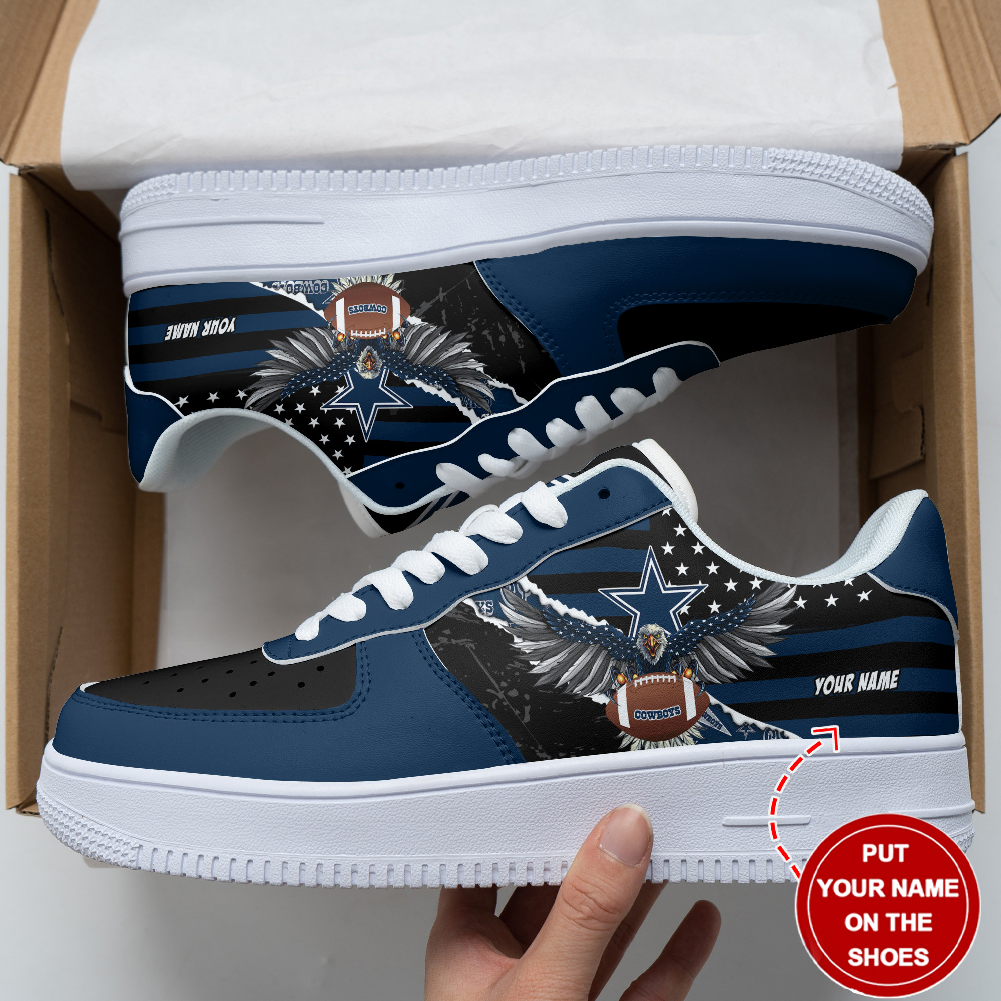 dallas cowboys personalized af1 shoes bg179 brjf0