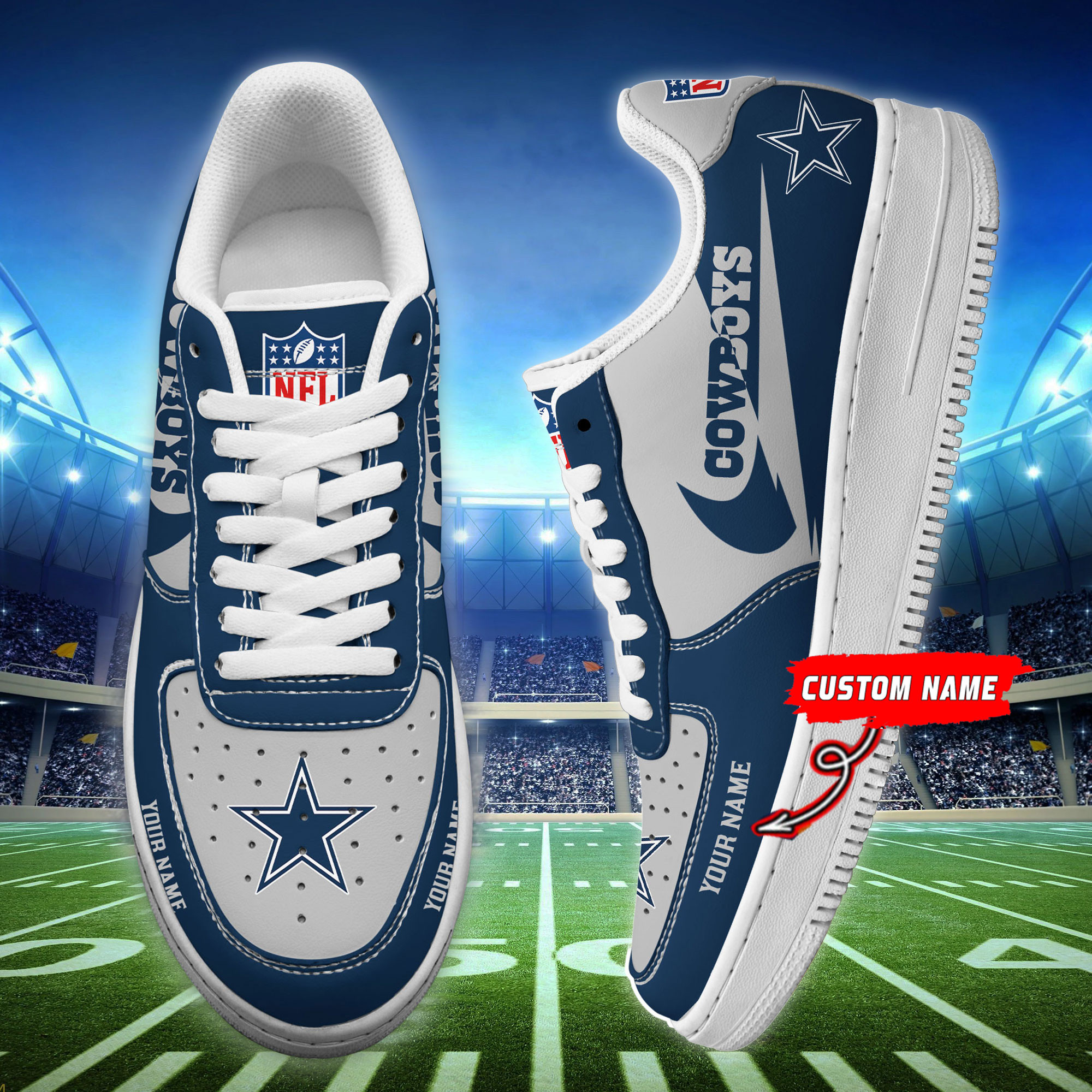 dallas cowboys personalized af1 shoes bg202 m9mj8