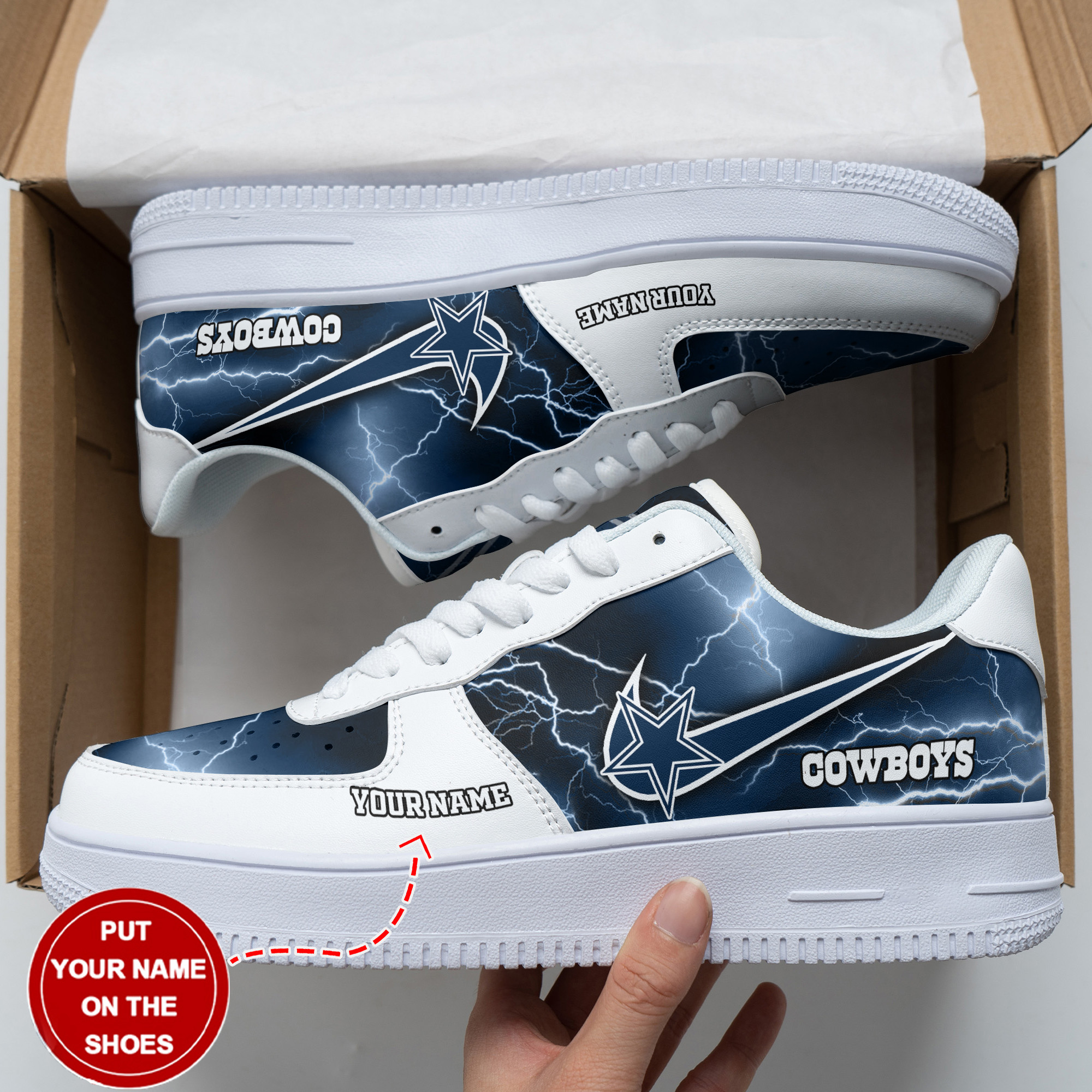 dallas cowboys personalized af1 shoes bg261 sooqz