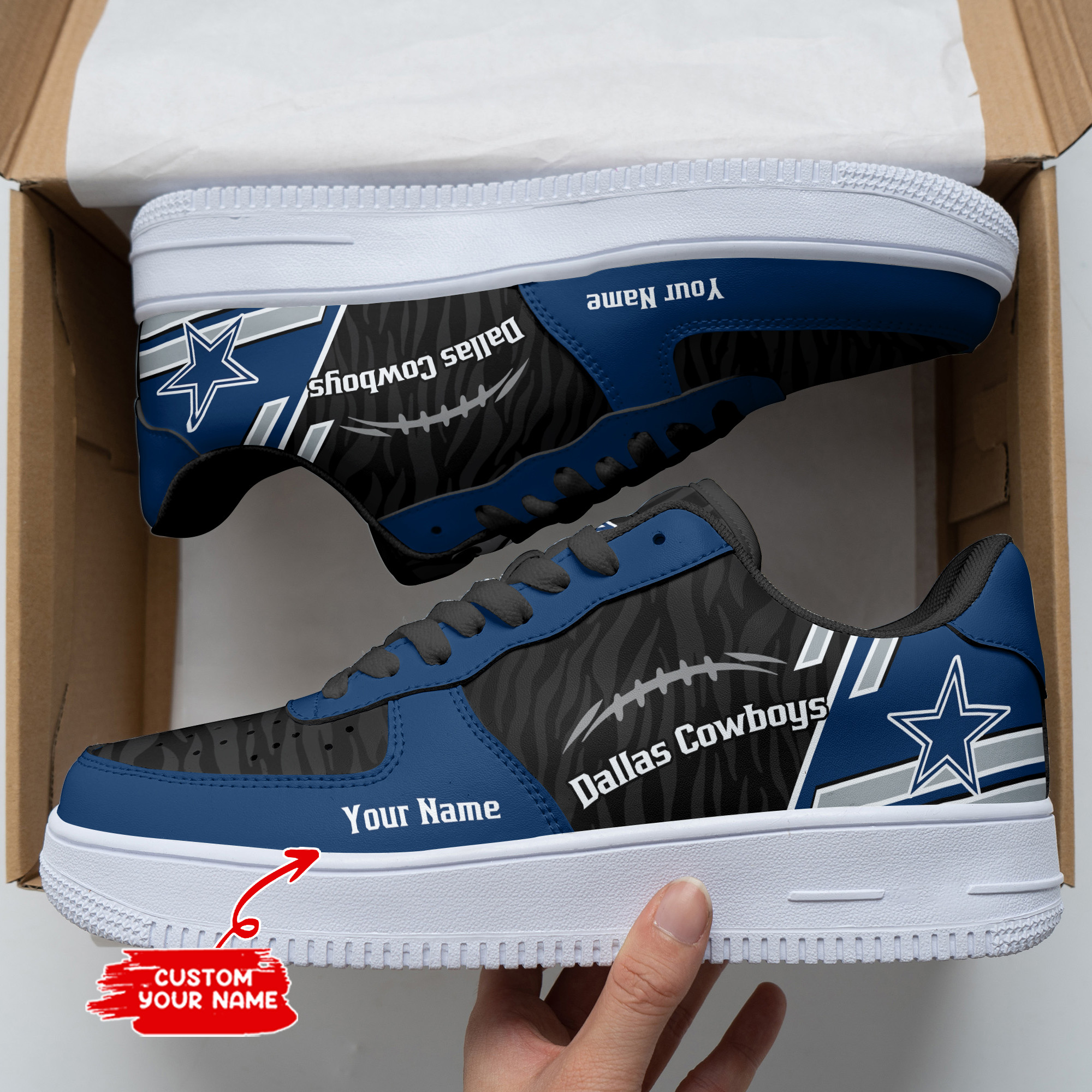 dallas cowboys personalized af1 shoes bg266 kynq4