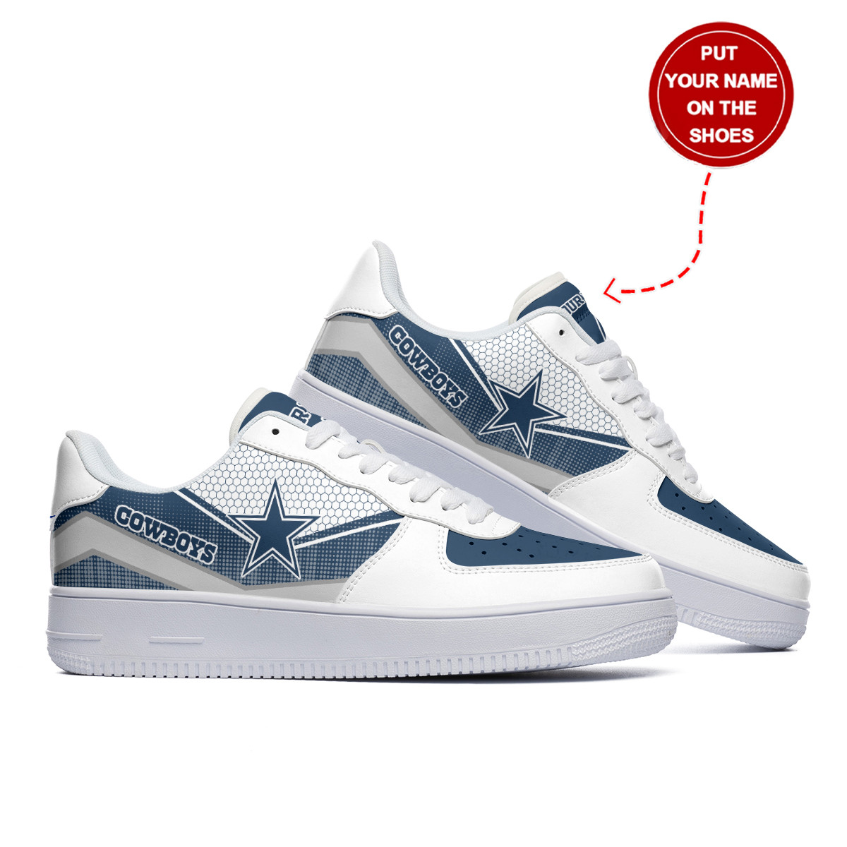dallas cowboys personalized af1 shoes bg296 rb1rl