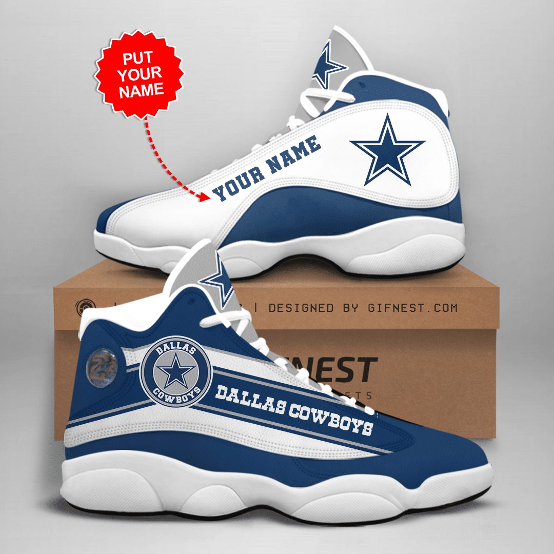 dallas cowboys personalized ajd13 sneakers 1065 lav8z