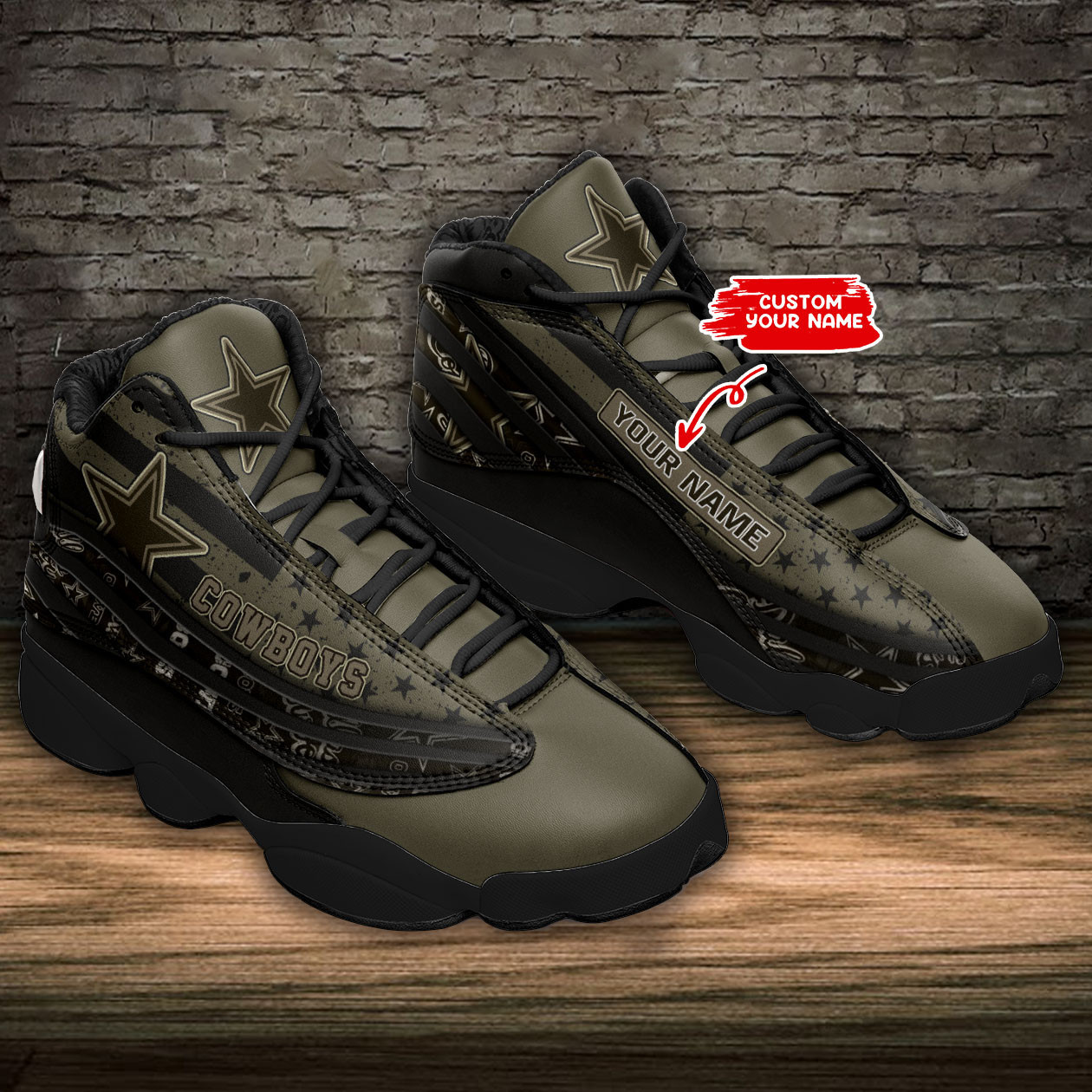 dallas cowboys personalized ajd13 sneakers bg181 8yjju