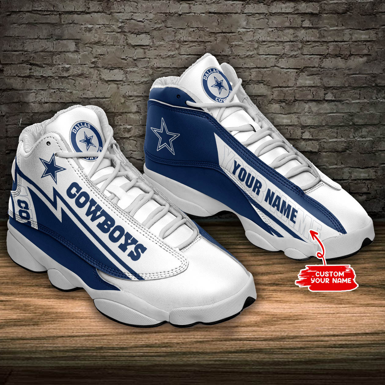dallas cowboys personalized ajd13 sneakers bg185 zm2bv