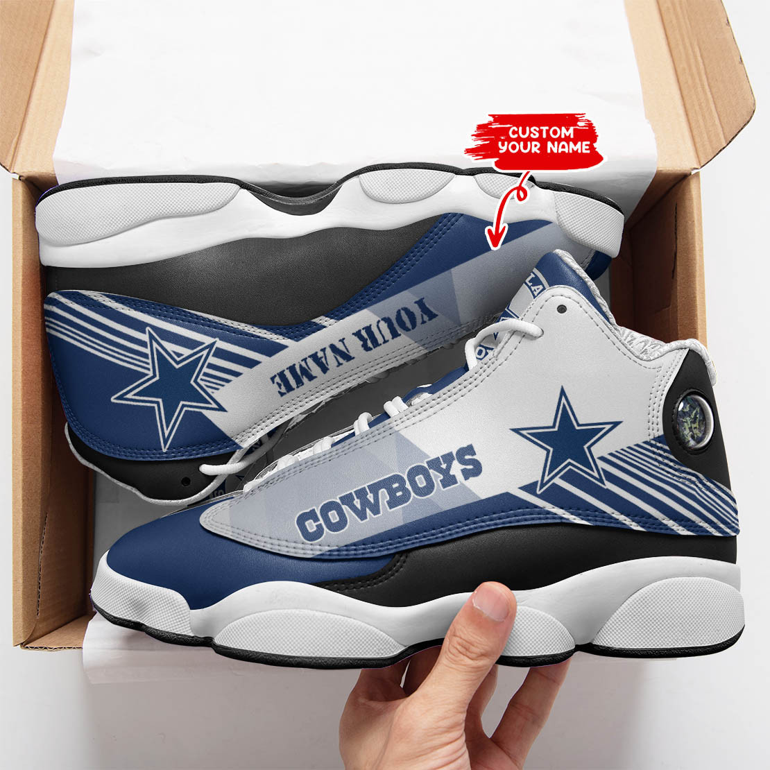 dallas cowboys personalized ajd13 sneakers bg193 cbwd9