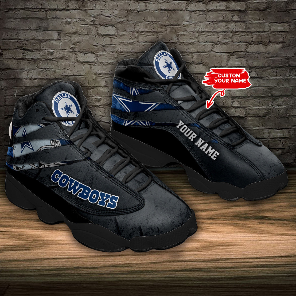 dallas cowboys personalized ajd13 sneakers bg200 tv5rv